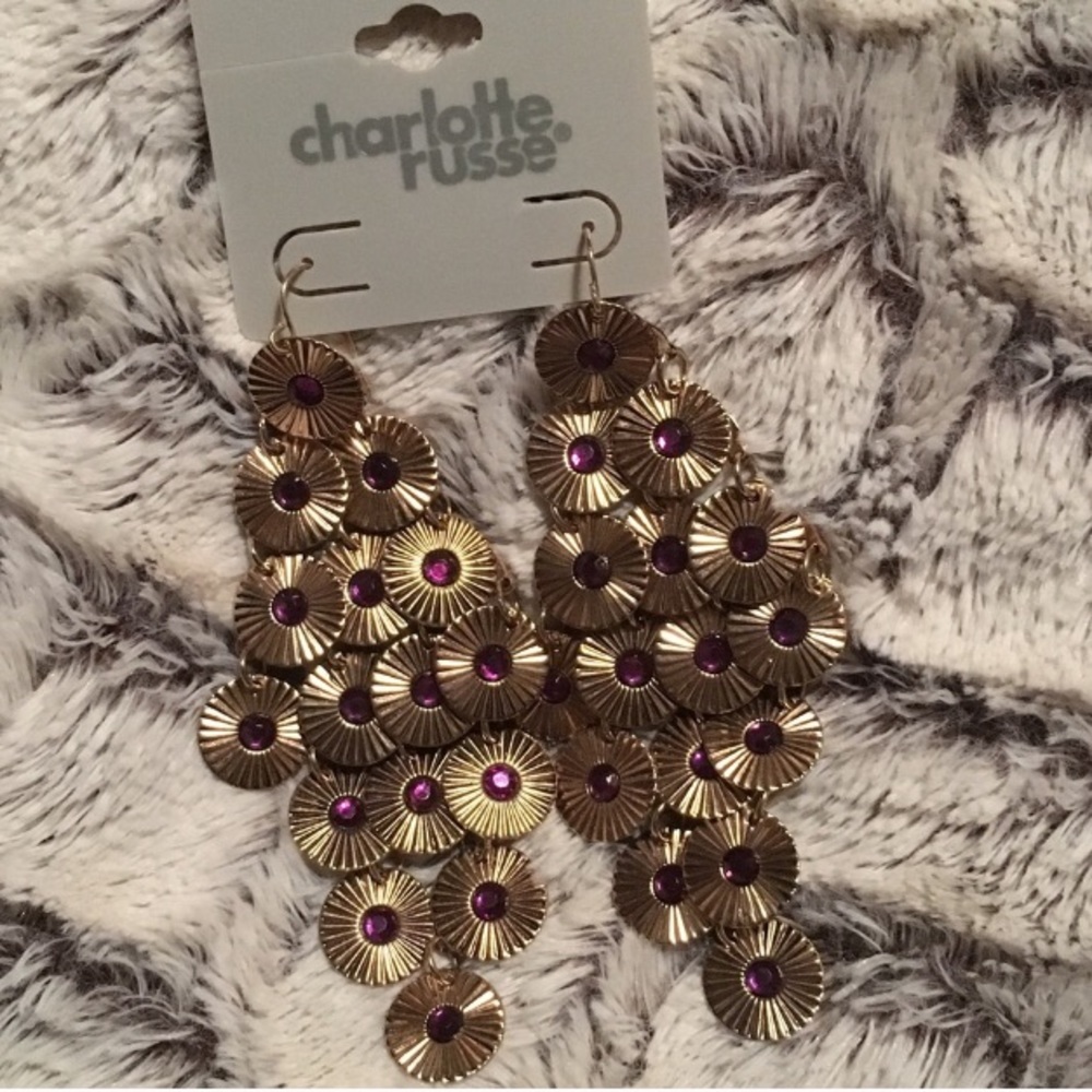 Bronze Dangle Chandelier Earrings